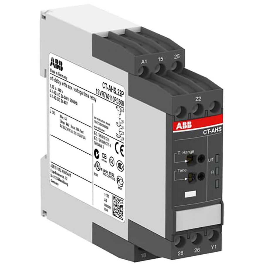 Tijdrelais Afvalvertraagd 24-48VDC 24-240VAC 2 wisselcont.