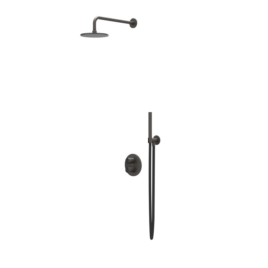 Regendoucheset inb CONCORD rvs geborsteld carbon black CSC2ICBAABA