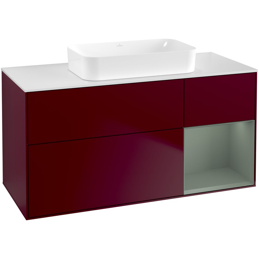 Wastafelonderkast Finion 1200x603x501mm Peony Matt Lacquer G711GMHB