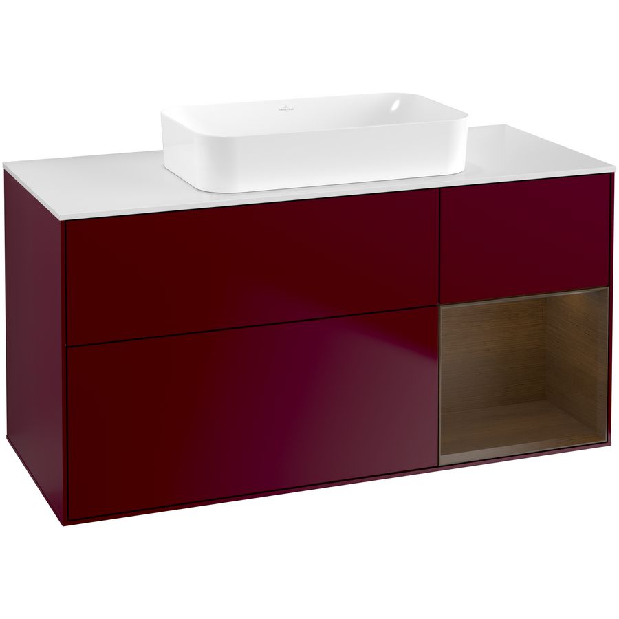 Wastafelonderkast Finion 1200x603x501mm Peony Matt Lacquer G711GNHB
