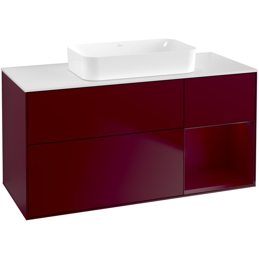 Wastafelonderkast Finion 1200x603x501mm Peony Matt Lacquer G711HBHB