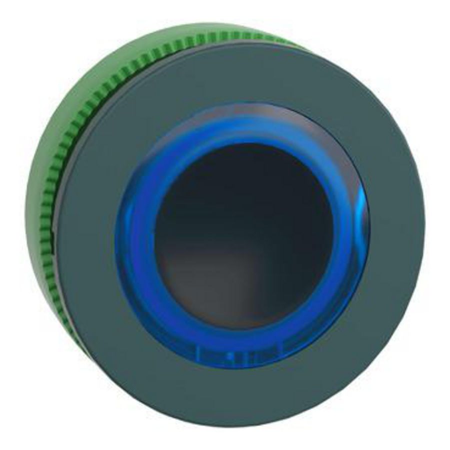 Kop verzonken drukknop Blauw Verlichte ring Led Harmony XB5