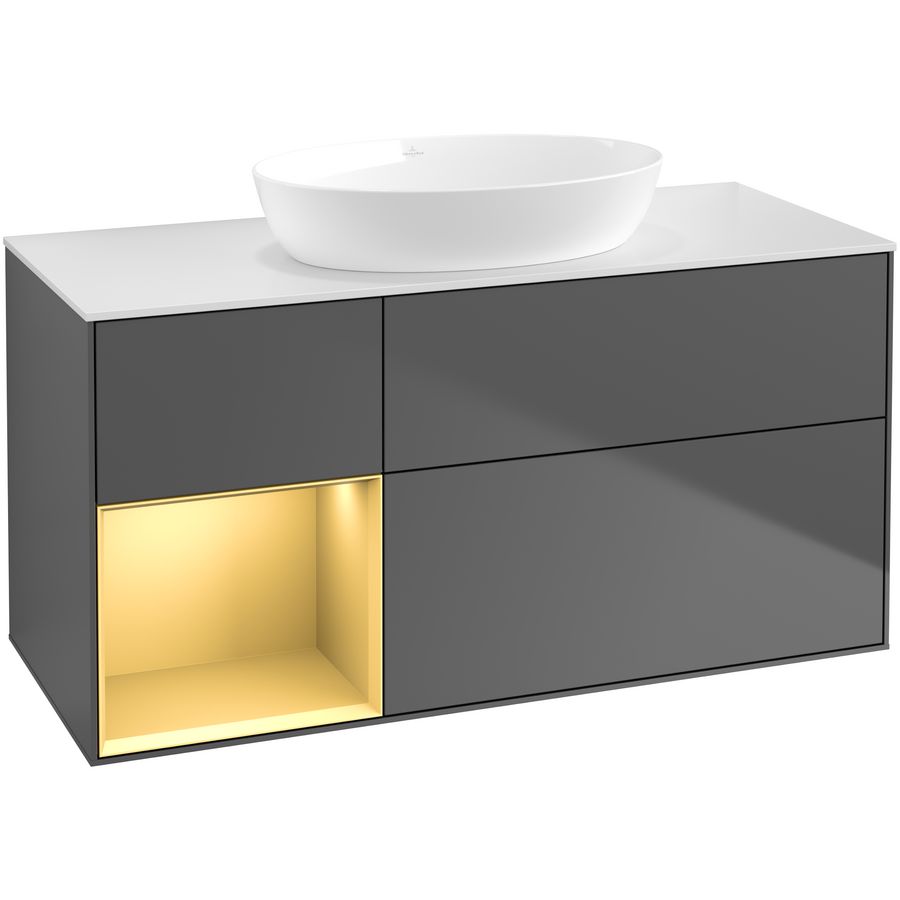 Wastafelonderkast Finion 1200x603x501mm Antr. Matt Lacquer GA61HFGK