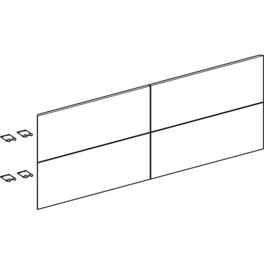 ONE ondrkst wstfl schuiflade B135cm zndgr/Glkt hggl