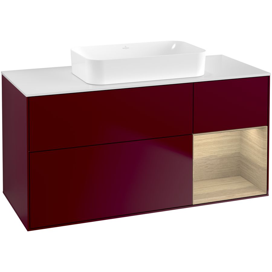 Wastafelonderkast Finion 1200x603x501mm Peony Matt Lacquer G711PCHB