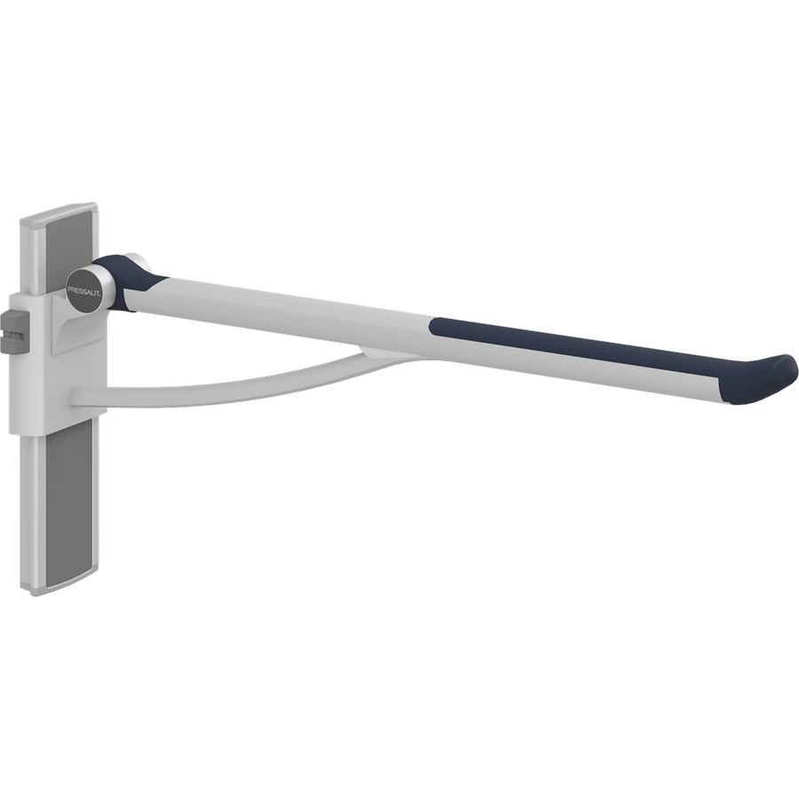 Toiletsteun verstelbaar links wandmont. 850mm PLUS donkerblauw