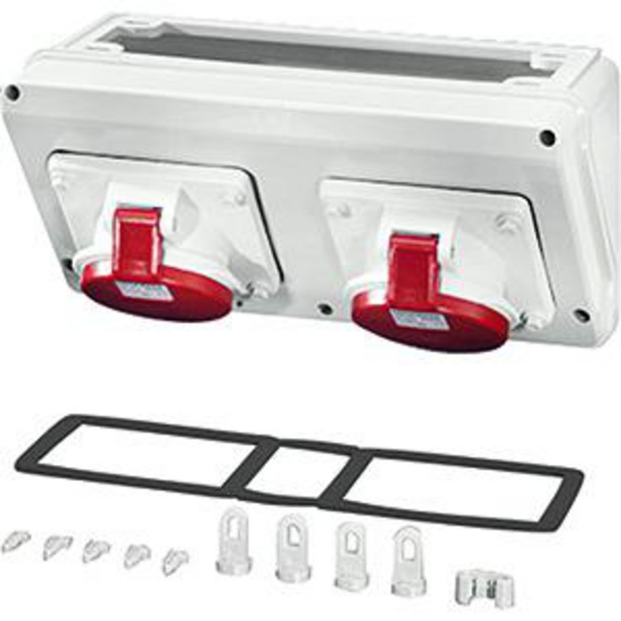 Mi Connectionbox IP44 2x32A 5p 400V 6h CEE Breedte 300mm