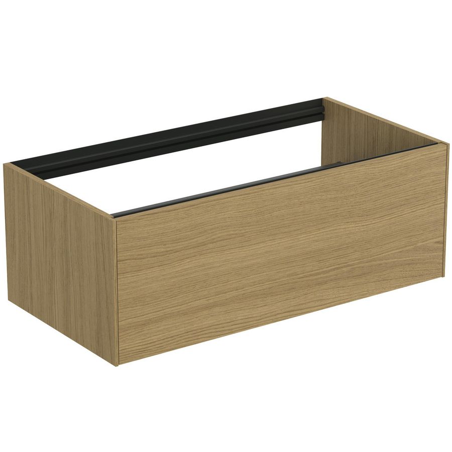 Conca wastafelmeubel 100x50x37cm 1 lade zonder afdekblad light oak