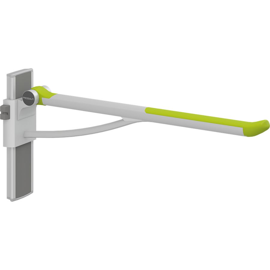 Toiletsteun verstelbaar links wandmont. 850mm PLUS lime green
