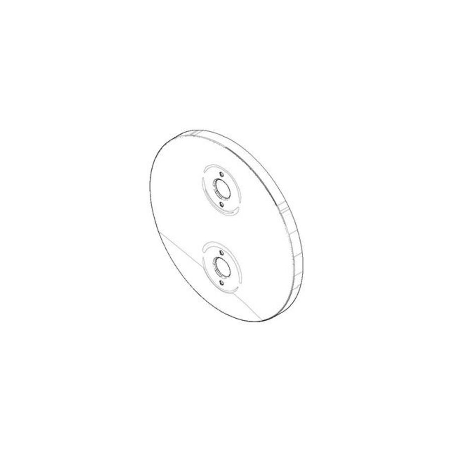 Rozet 150x9mm Mat Zwart
