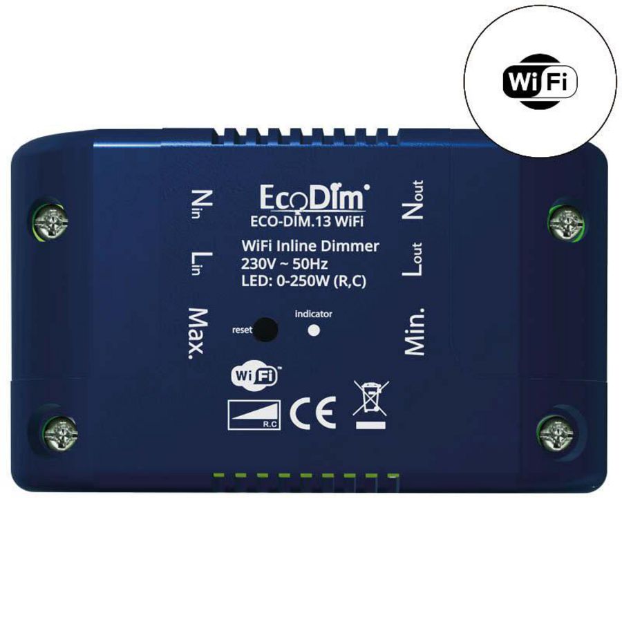 LED dimmer 250W WiFi inline 13 fase afsnijding