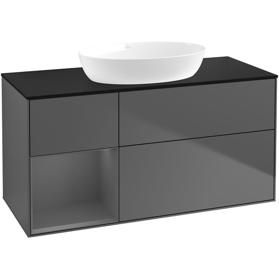Wastafelonderkast Finion 1200x603x501mm Antr. Matt Lacquer GA62GKGK