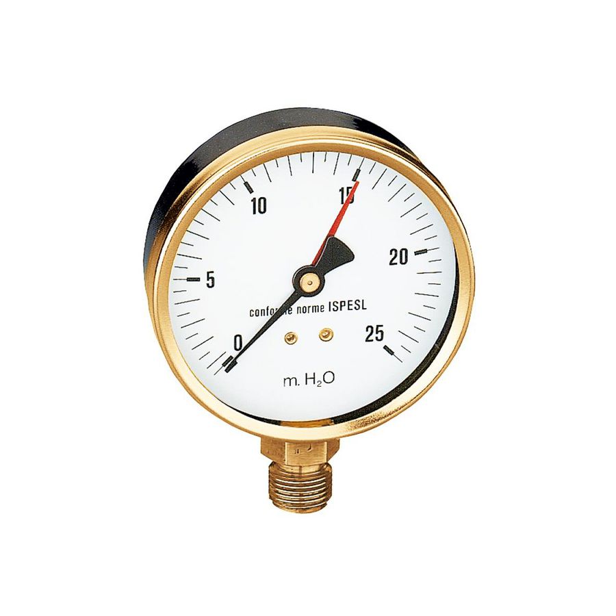 Hydrometer onderaansluiting 3/8" 0-10 mwk 80mm