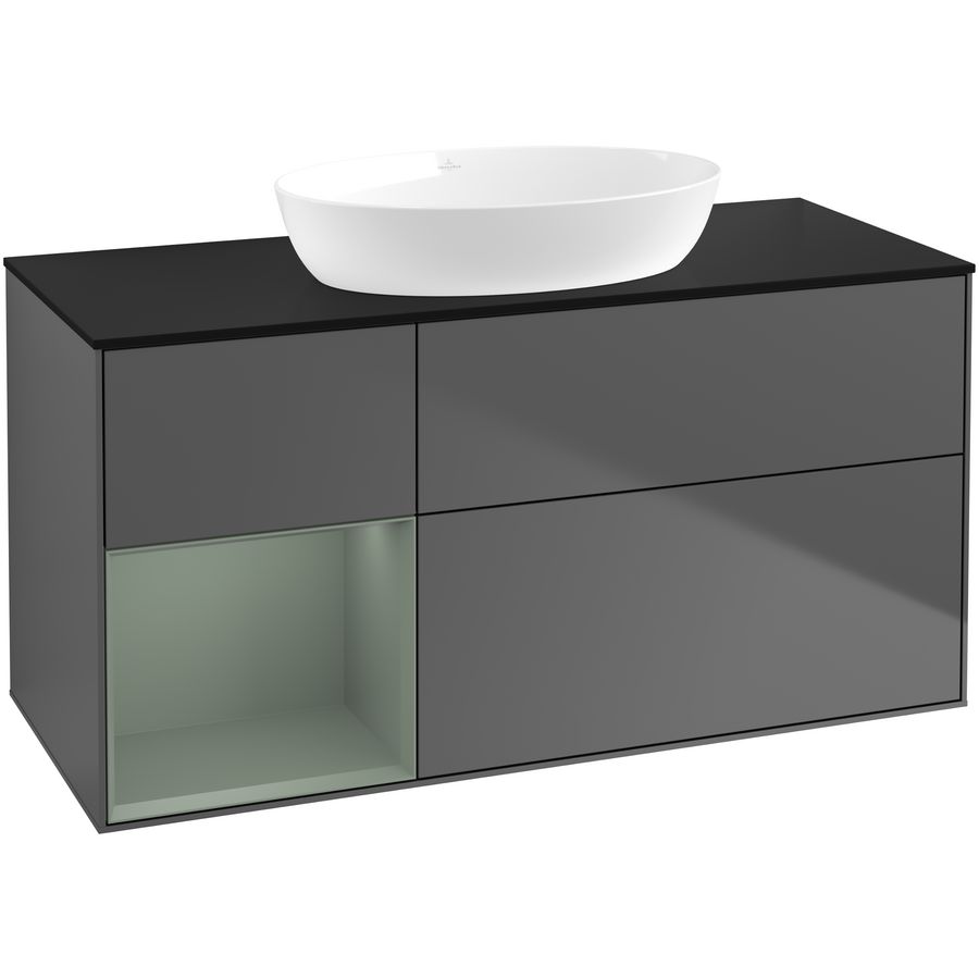 Wastafelonderkast Finion 1200x603x501mm Antr. Matt Lacquer GA62GMGK