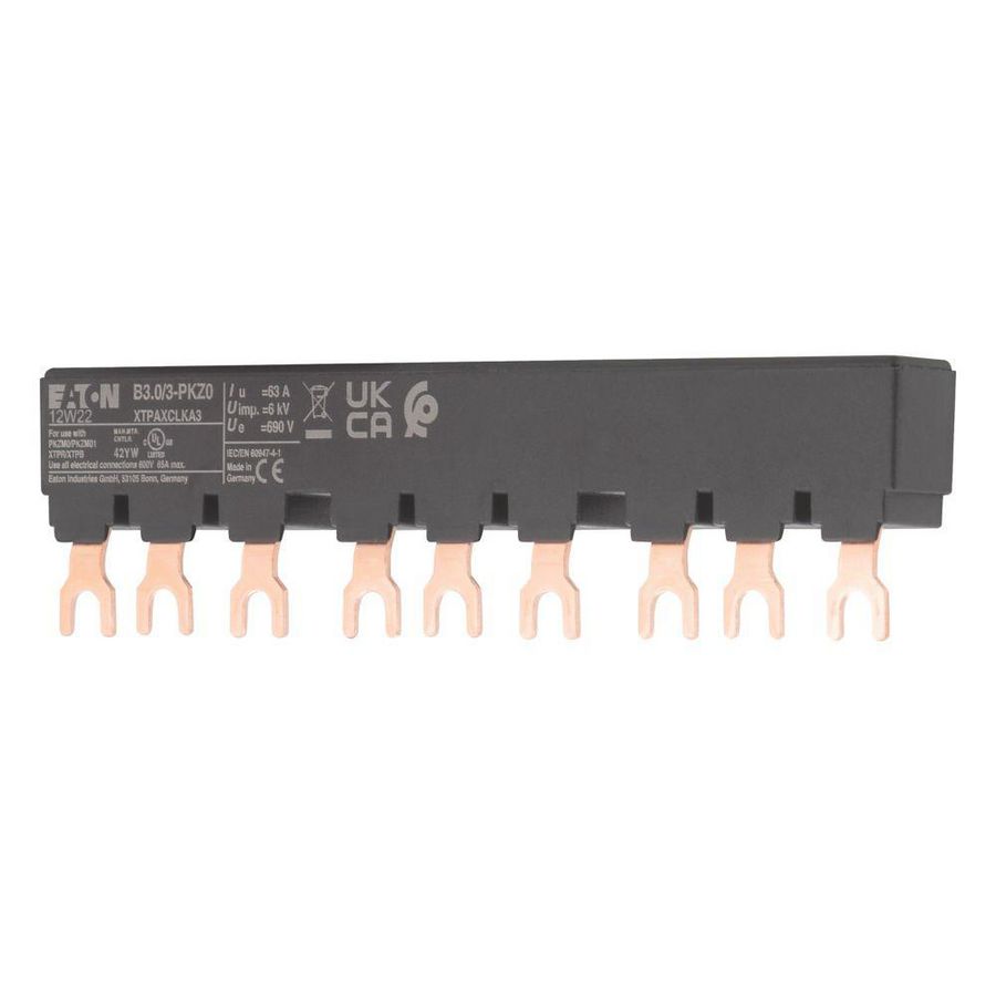 Kamrail B3.0/3-PKZ0-3P-63A--mm²-Vork-Lengte 135mm VVE=10
