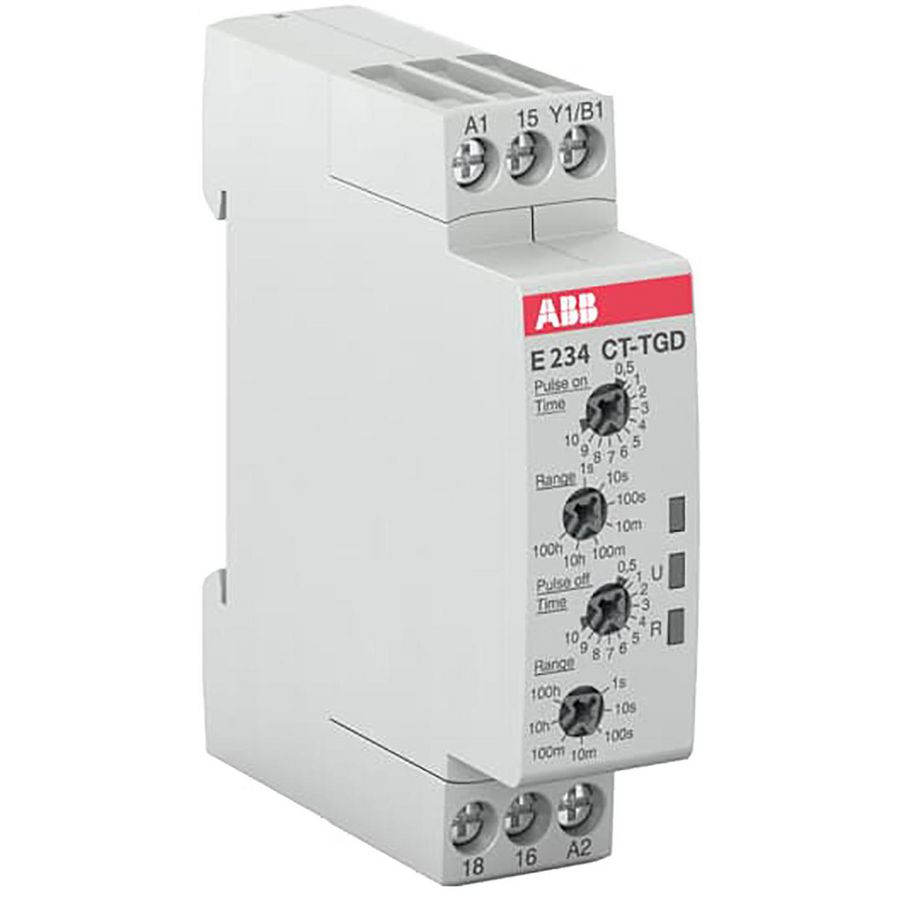 Tijdrelais pulserend 1W A1-A2=24-240VAC/24-48VDC 0.05s-100h