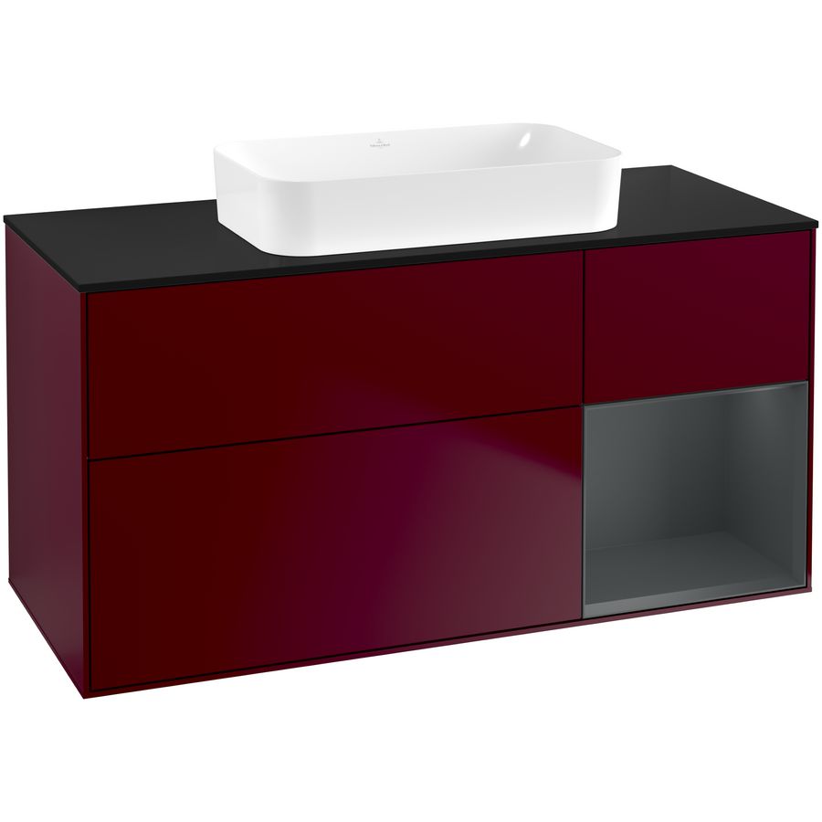Wastafelonderkast Finion 1200x603x501mm Peony Matt Lacquer G712HGHB