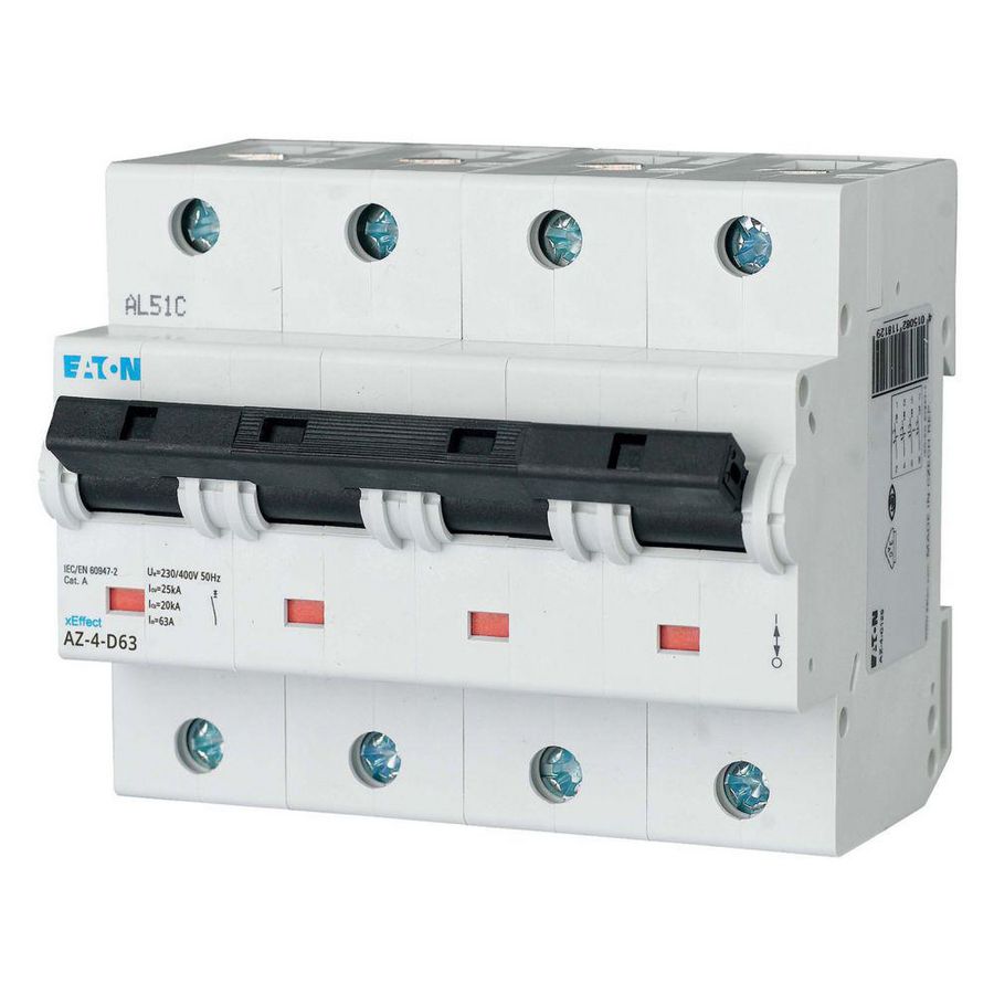 installatieautomaat (MCB) AZ D-karakteristiek 63A 4-polig 25kA