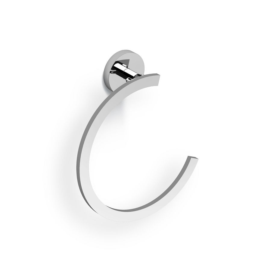 Flat handdoekring, chroom