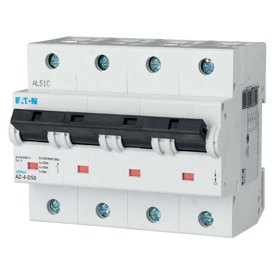 installatieautomaat (MCB) AZ D-karakteristiek 50A 4-polig 25kA