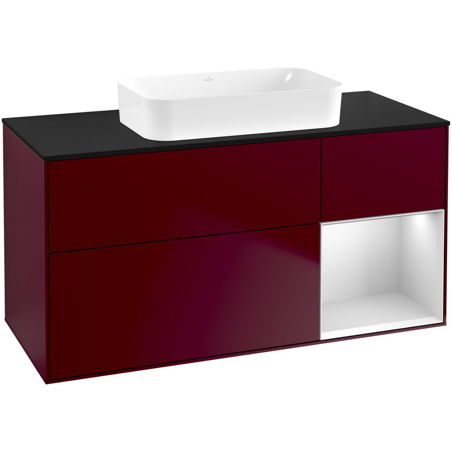 Wastafelonderkast Finion 1200x603x501mm Peony Matt Lacquer G712MTHB