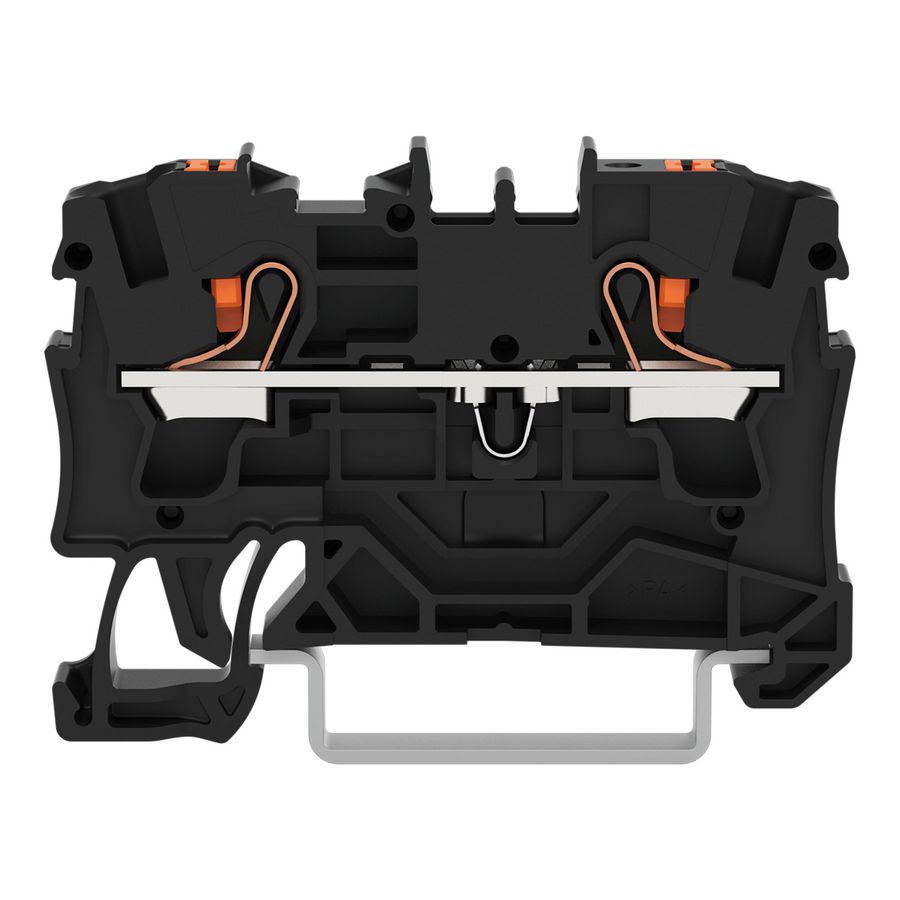 2-draads rijgklem Met drukknop 4 mm² zwart VVE=50