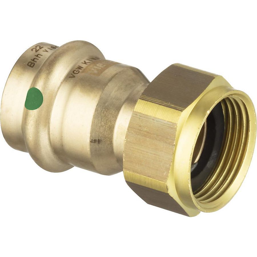 2-del. koppeling SANPRESS brons 28x1/2" wartel incl. EPDM-ring 2263