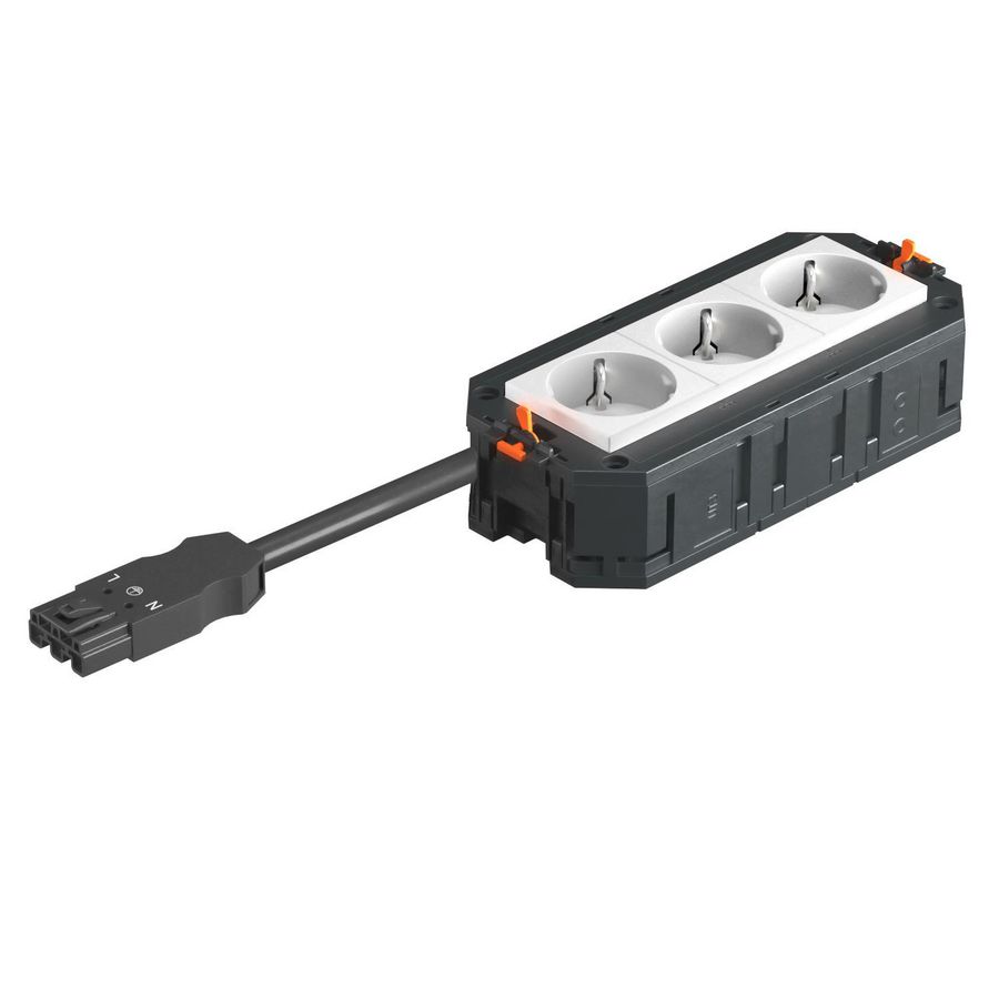 Universele drager connect WINSTA VDE 3v. wit 165x76x45
