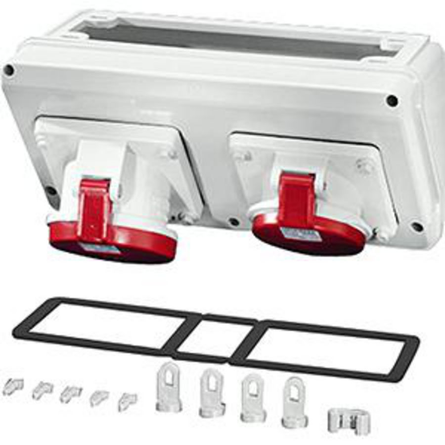 c.box IP44 1x32A + 1x 63A 5p 400V 6h CEE Breedte 300mm