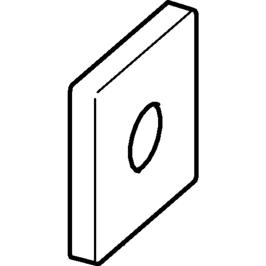 Rozet 75x75mm chroom 59913737