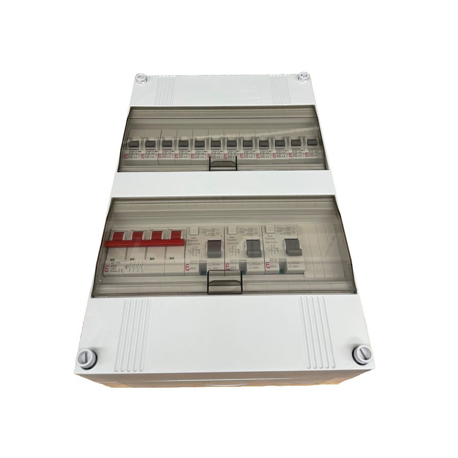 Kast 12 groepen 400V H+3x aardlek/4+4+4 ETI24-3H-1312