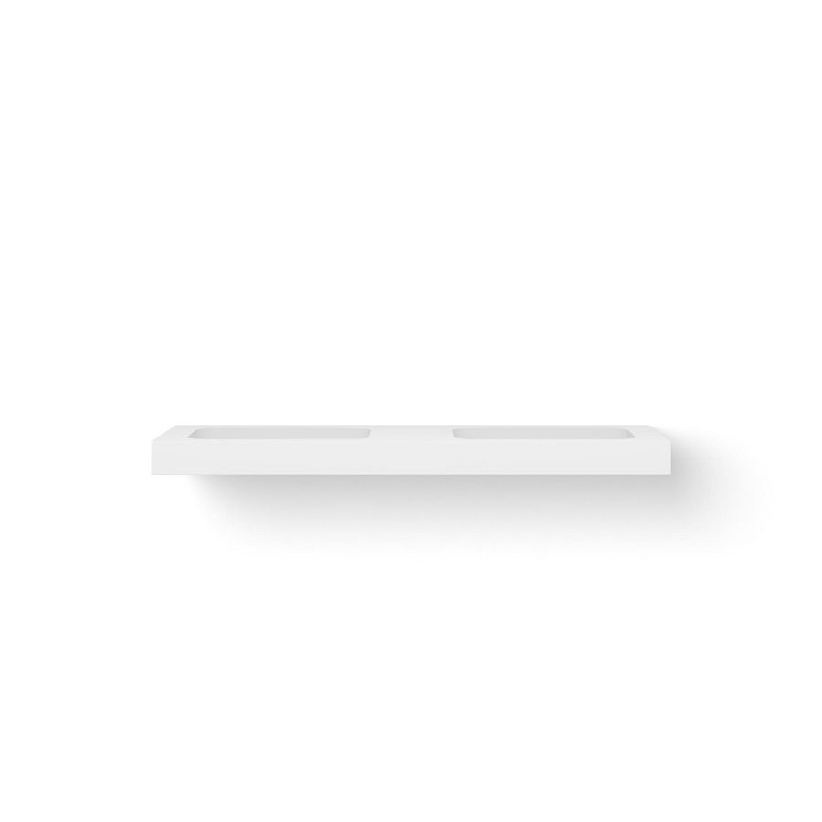 Solid WASHBASIN SOLO 140x46cm Solid Surface met 2 wasbakken 500mm