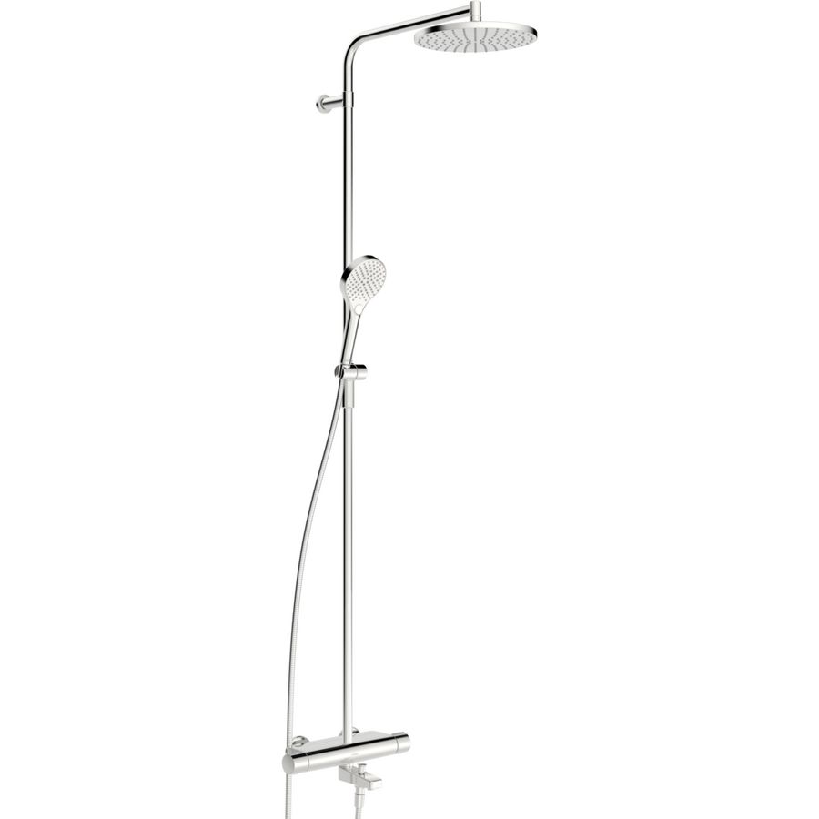 Regendouche kraan, Thermostatisch, Brass/Plastic, Chroom, 1