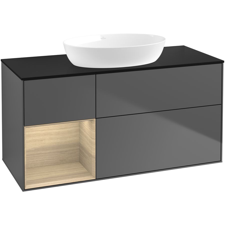 Wastafelonderkast Finion 1200x603x501mm Antr. Matt Lacquer GA62PCGK