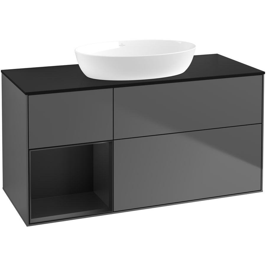 Wastafelonderkast Finion 1200x603x501mm Antr. Matt Lacquer GA62PDGK