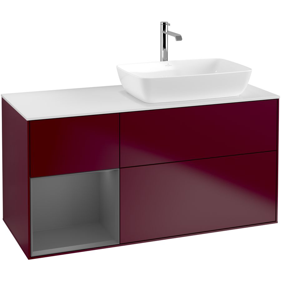 Wastafelonderkast Finion 1200x603x501mm Peony Matt Lacquer G801GKHB
