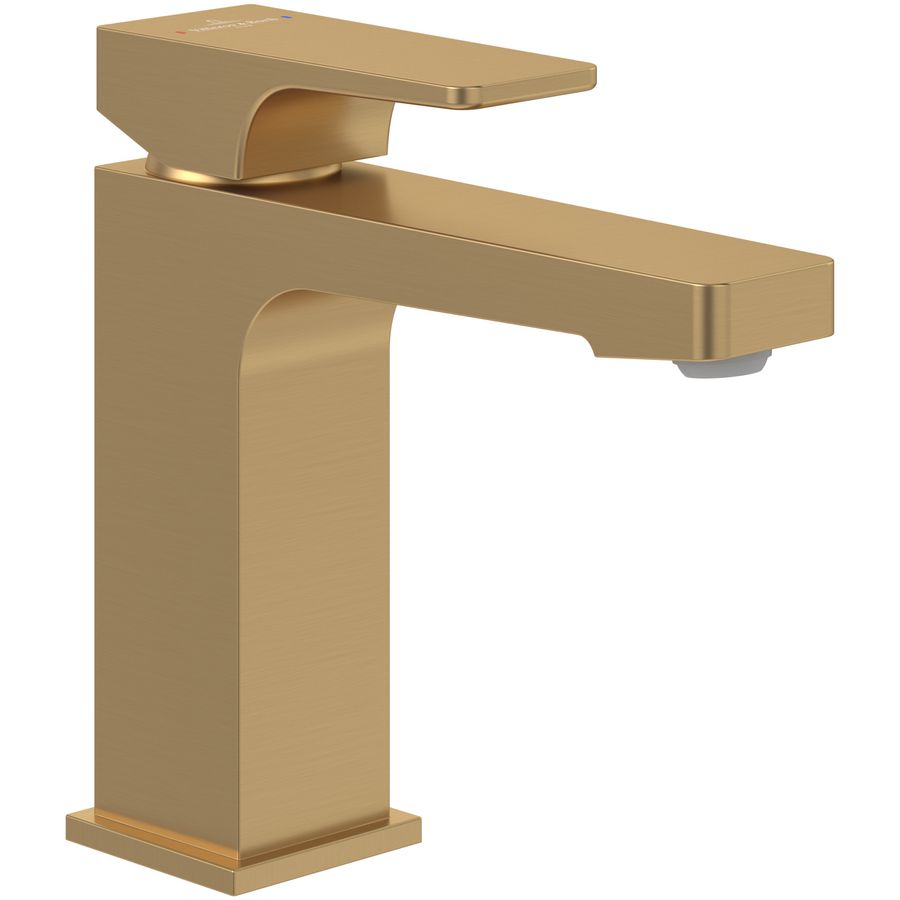 Eengreeps wastafelkraan Architectura Square Brushed Gold TVW12500100076