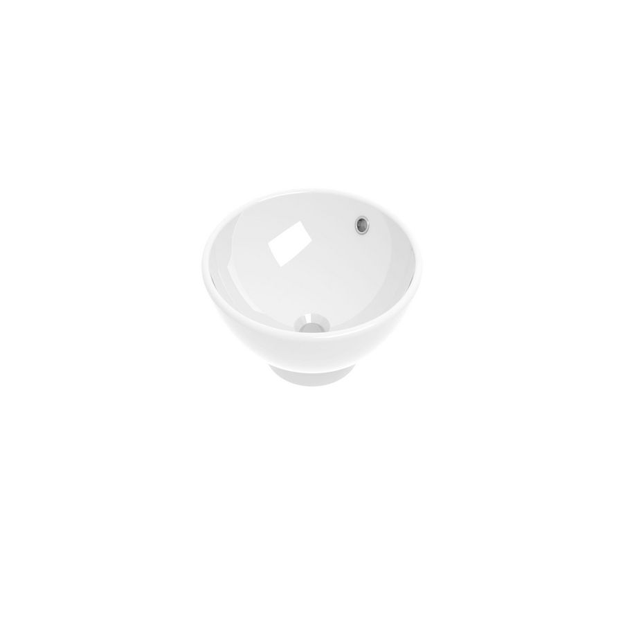 ProLine TOP-1 opbouw waskom rond Ø40x15cm porselein glans wit