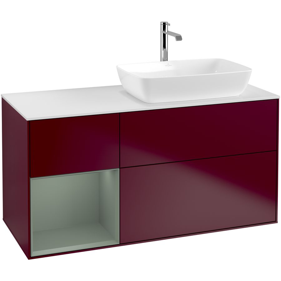 Wastafelonderkast Finion 1200x603x501mm Peony Matt Lacquer G801GMHB