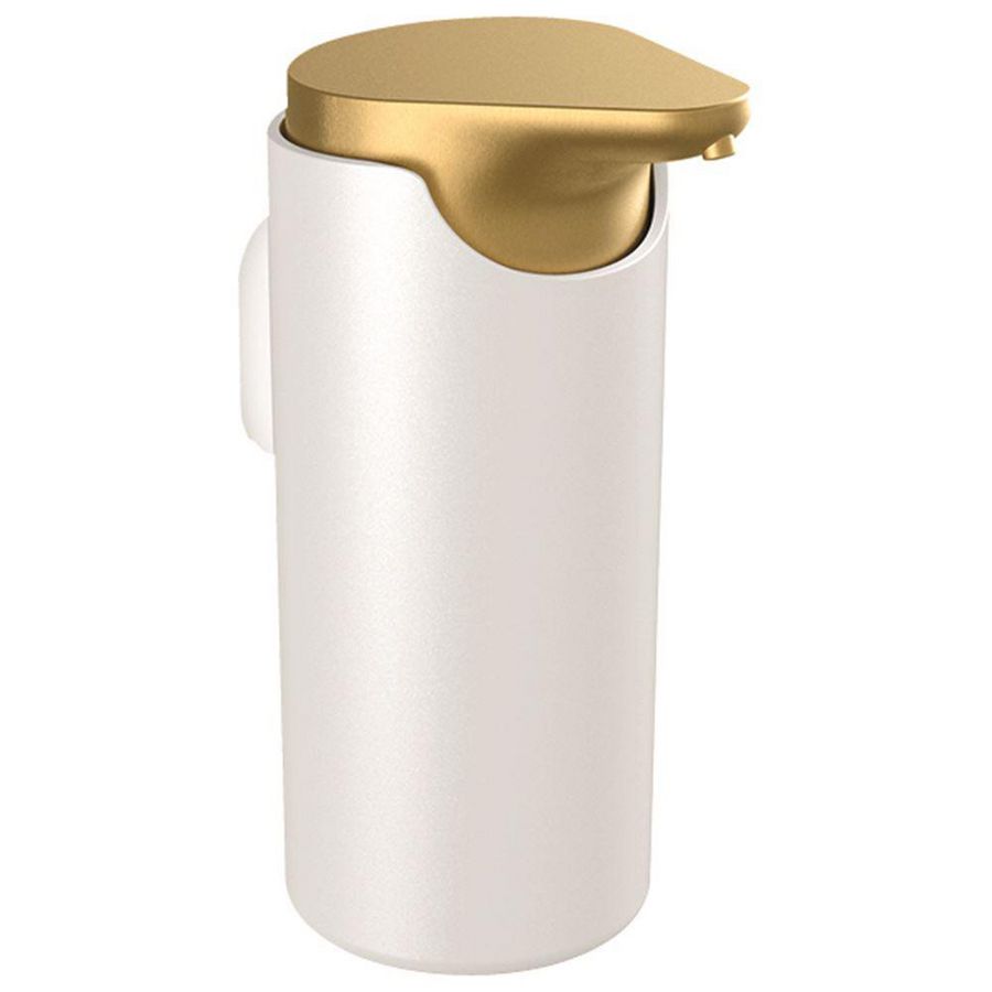 Zeepdispenser geborsteld messing/wit Style