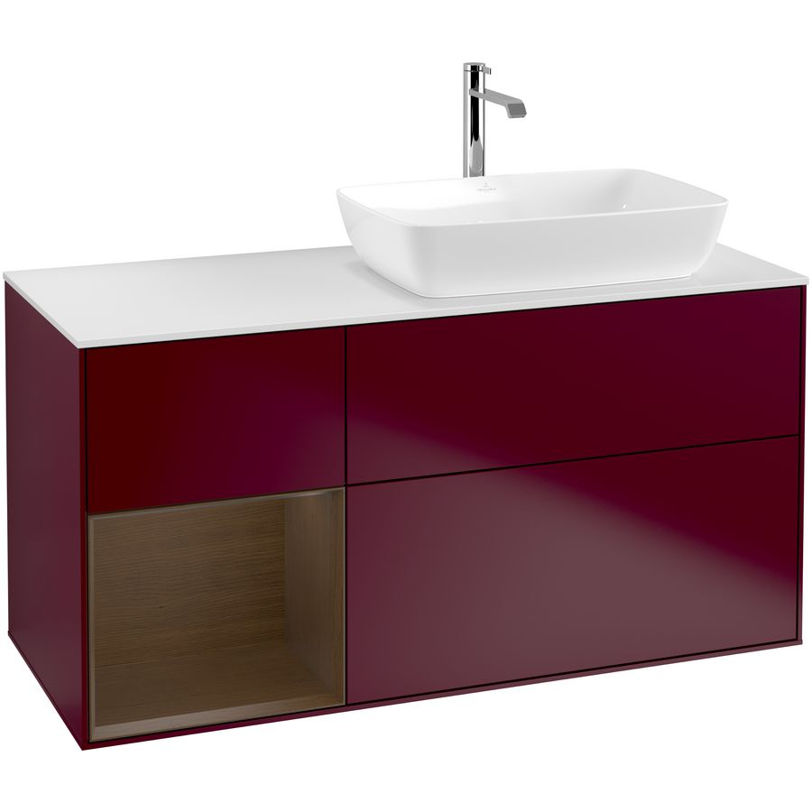 Wastafelonderkast Finion 1200x603x501mm Peony Matt Lacquer G801GNHB