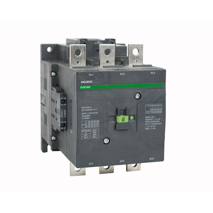 Magneetschakelaar 3-polig 400A AC-3 cont. 127V AC/DC 2NO