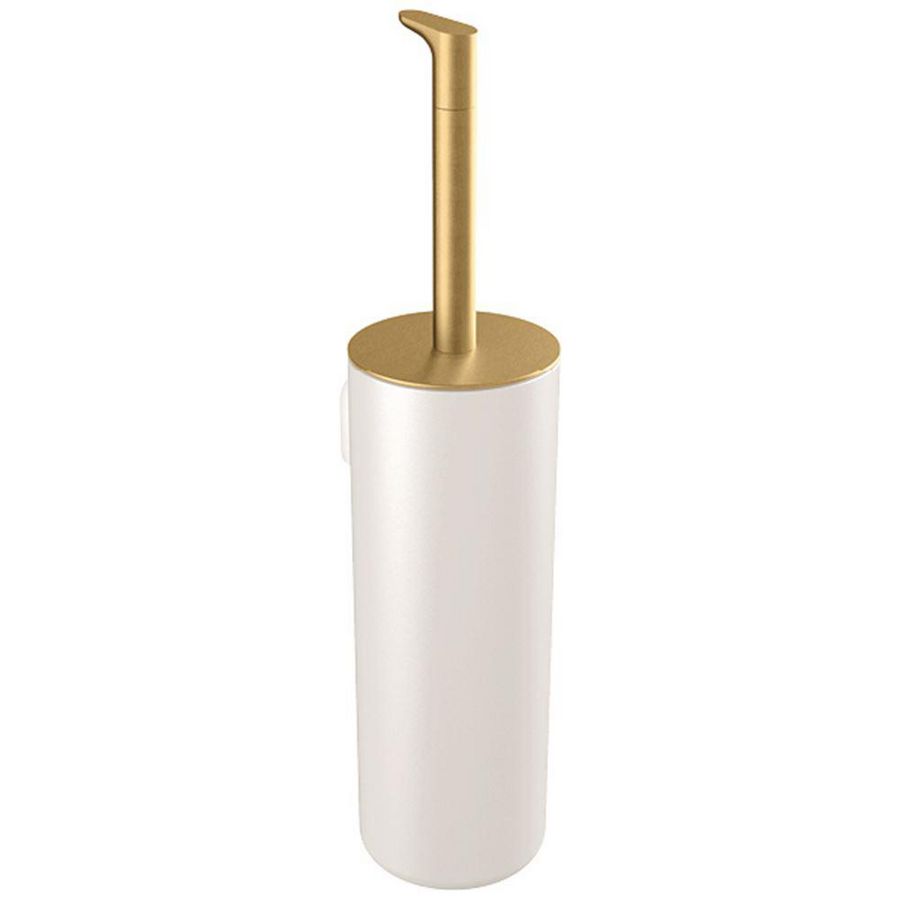 Toiletborstelgarnituur geborsteld messing/wit Style