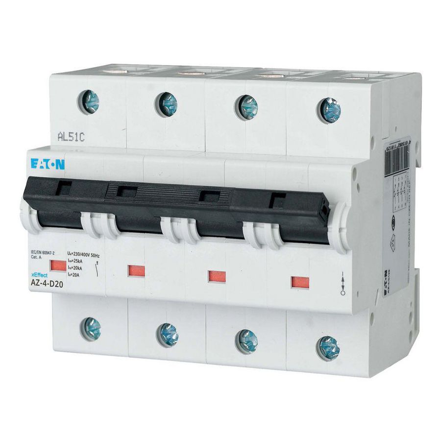 installatieautomaat (MCB) AZ D-karakteristiek 20A 4-polig 25kA