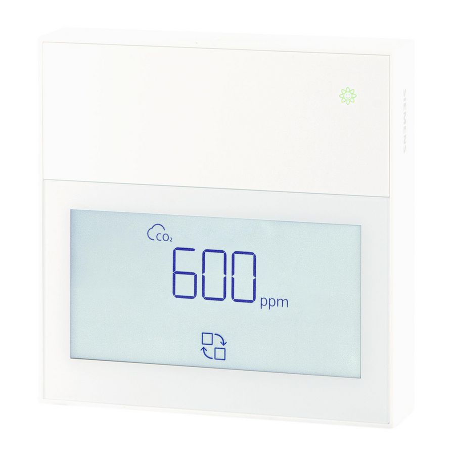 Ruimtesensor actief CO2 & TVOC display wit