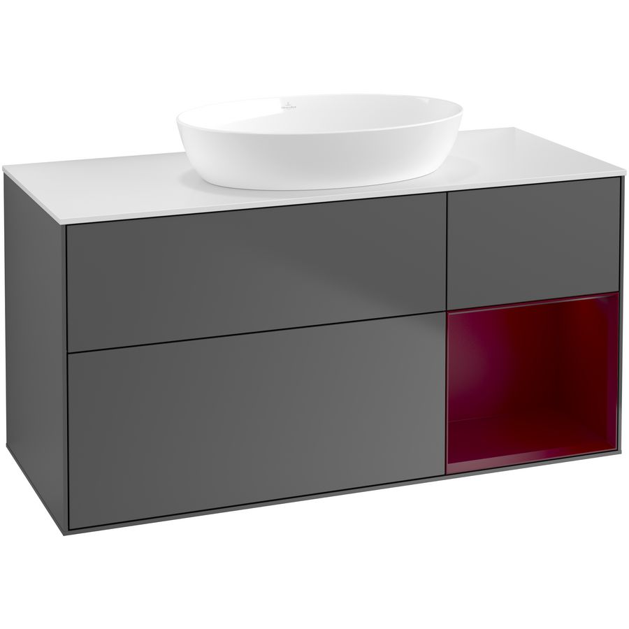 Wastafelonderkast Finion 1200x603x501mm Antr. Matt Lacquer GA71HBGK