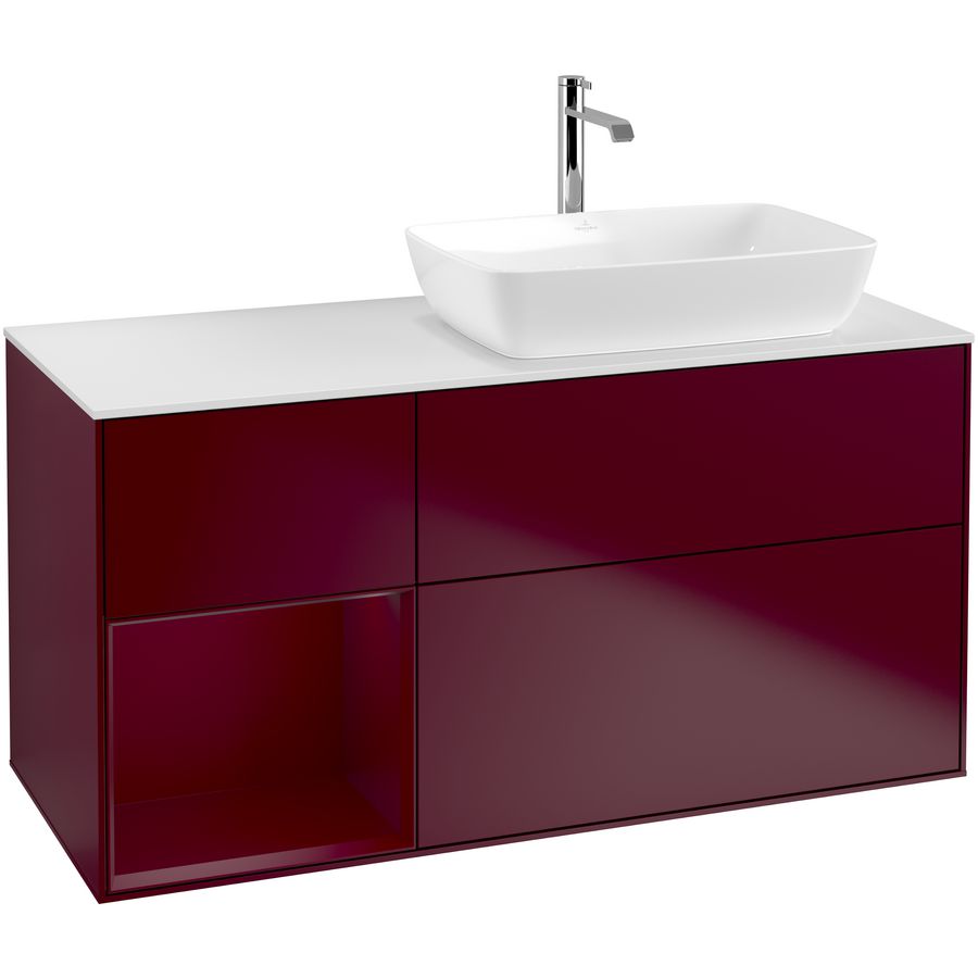 Wastafelonderkast Finion 1200x603x501mm Peony Matt Lacquer G801HBHB