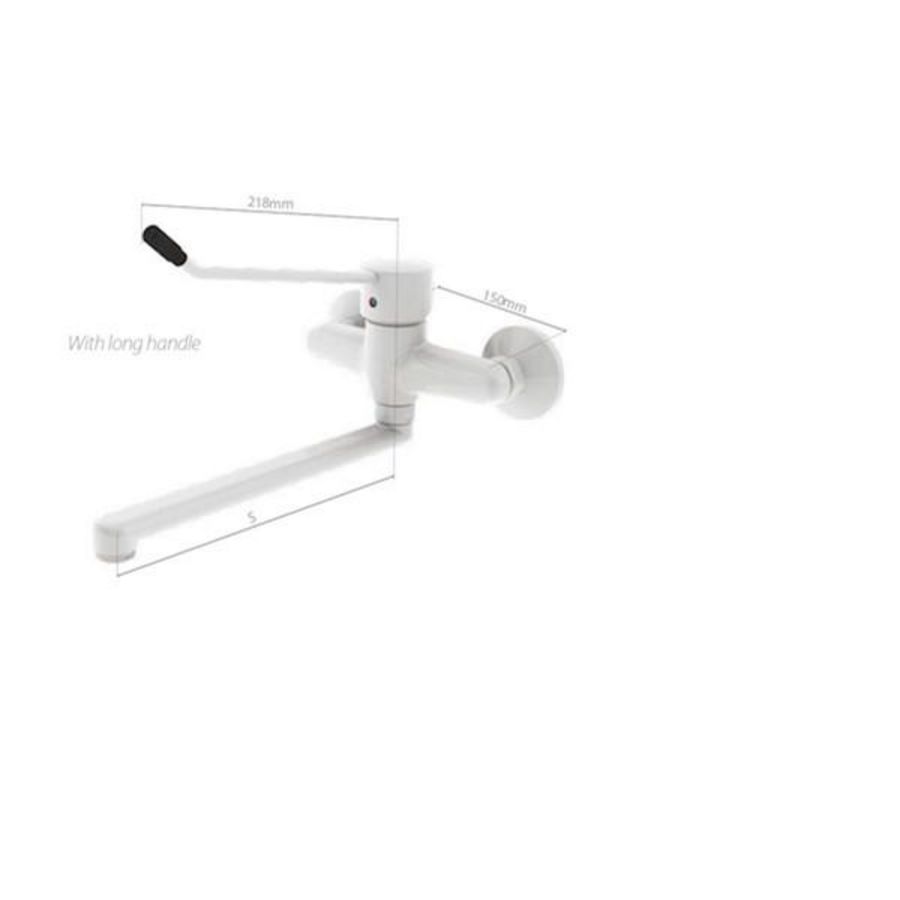 Doktersmengkraan k.hendel uitloop 250mm wit