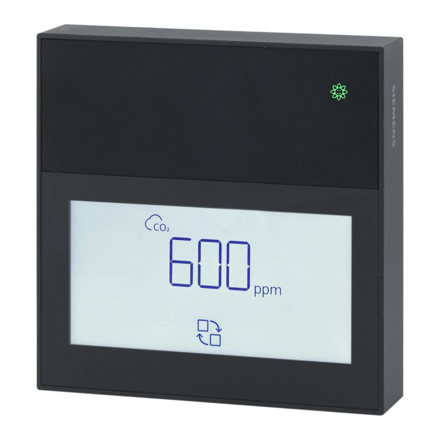 Ruimtesensor actief CO2 & TVOC display zwart