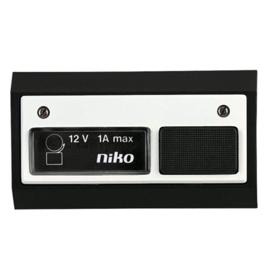 Toegangscontrole - deurbel 12V-1A incl. lamp zwart/wit